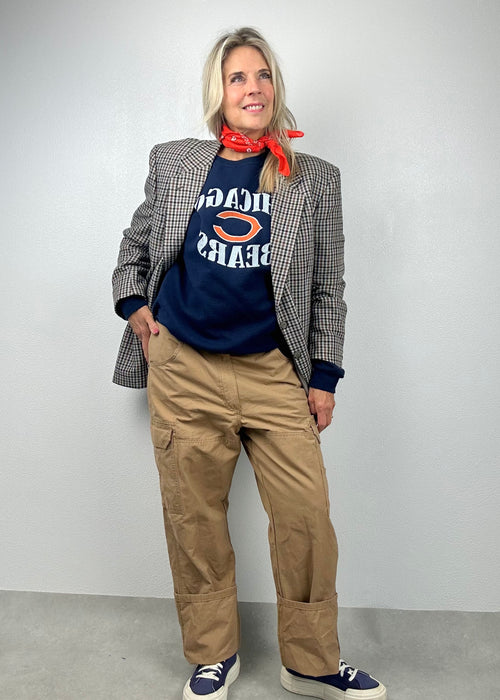 Blauwe sweater met Chicago Bears opdruk