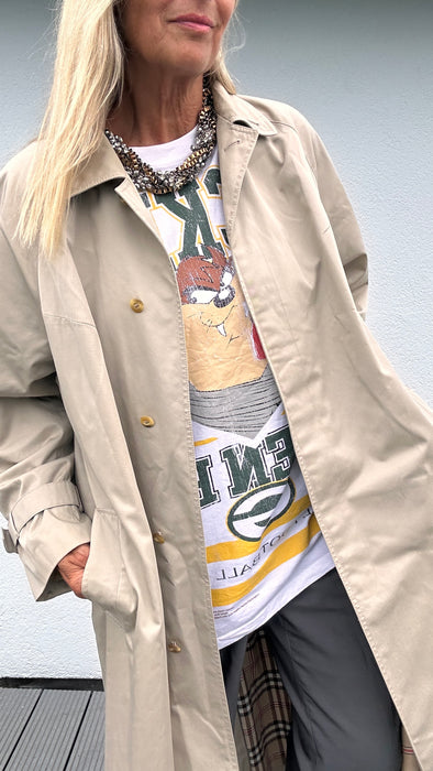 Beige trenchcoat
