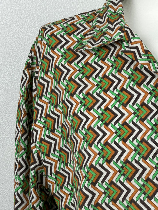 Blouse met retro printje
