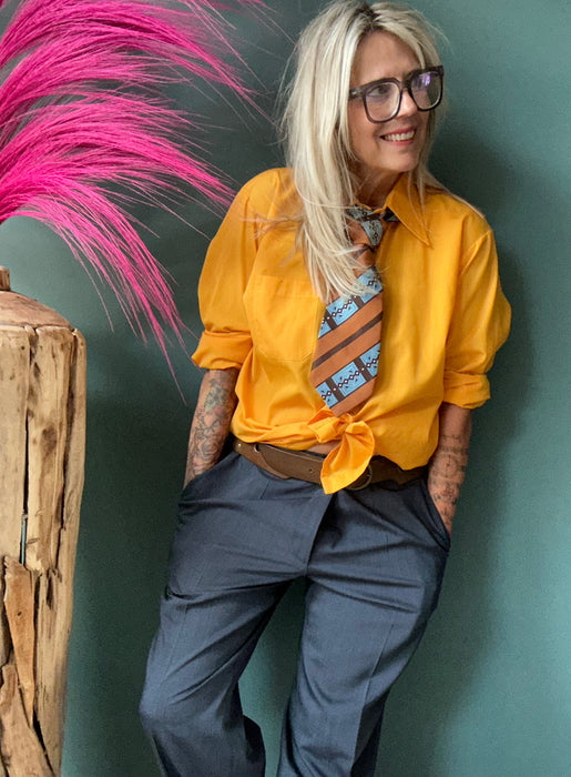 Oranje oversized  blouse