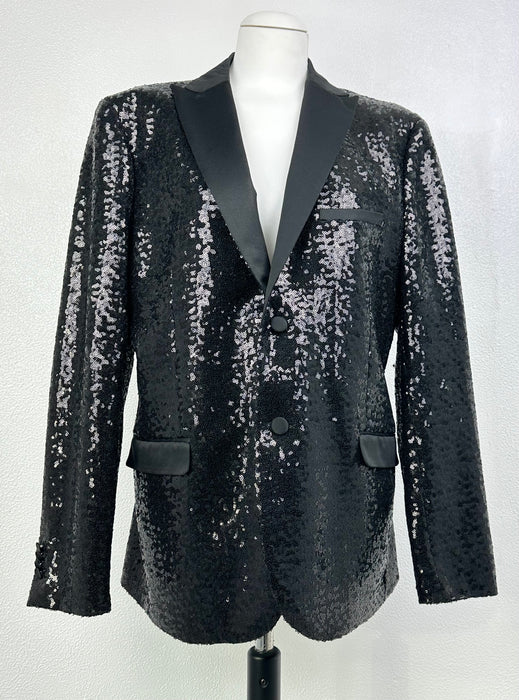 Zwart pailletten colbert