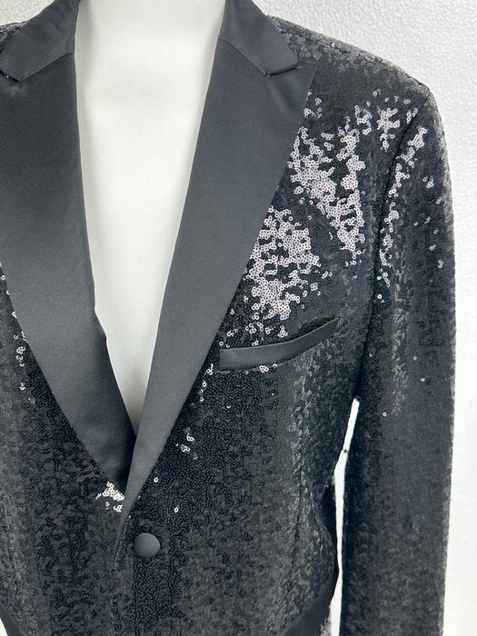 Zwart pailletten colbert