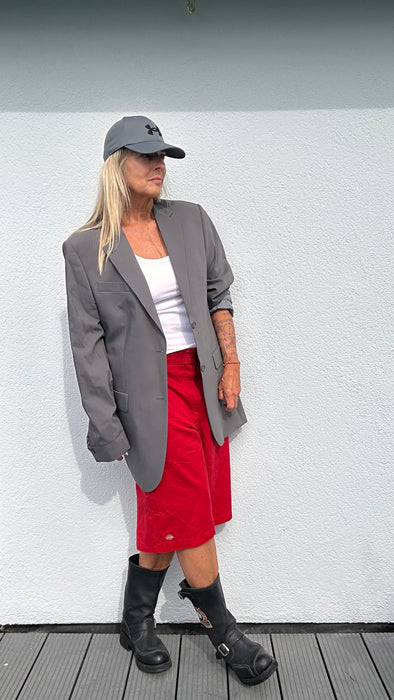 Colbert en pantalon in muisgrijs