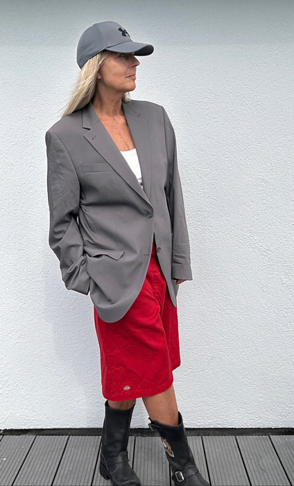 Colbert en pantalon in muisgrijs