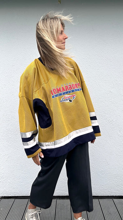 Geel blauw ijshockey shirt