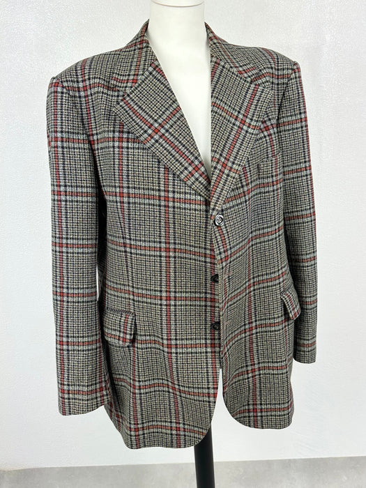 Grijs geruit oversized colbert