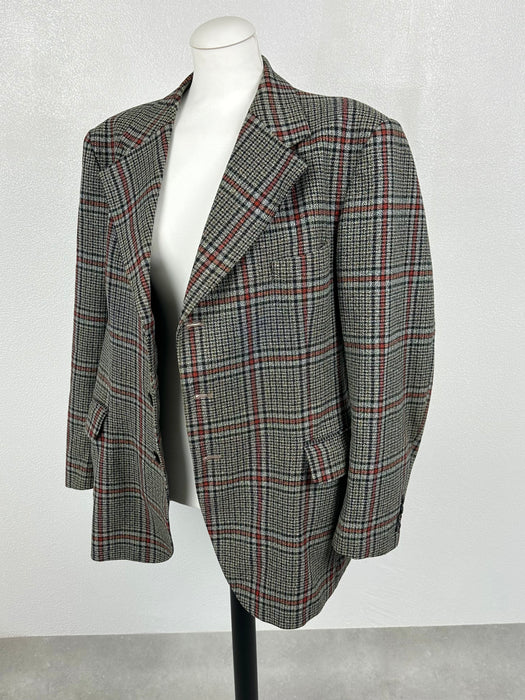 Grijs geruit oversized colbert