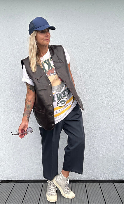 Gilet in wijnrood