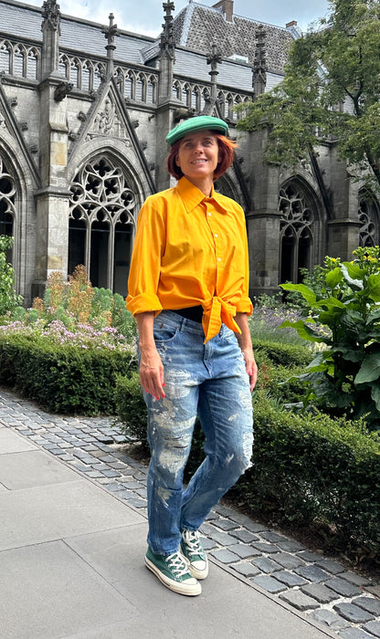 Oranje oversized  blouse