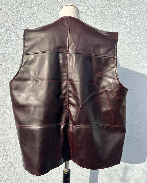 Gilet in wijnrood