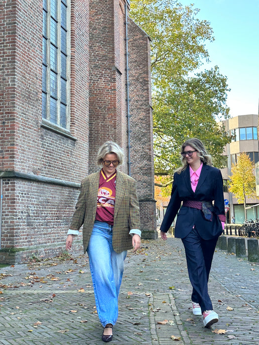 Donkerblauw krijtstreep kostuum