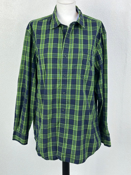 Groen blauw geruit overhemd