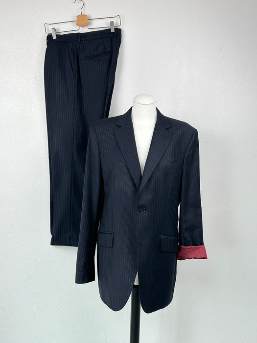 Donkerblauw krijtstreep kostuum