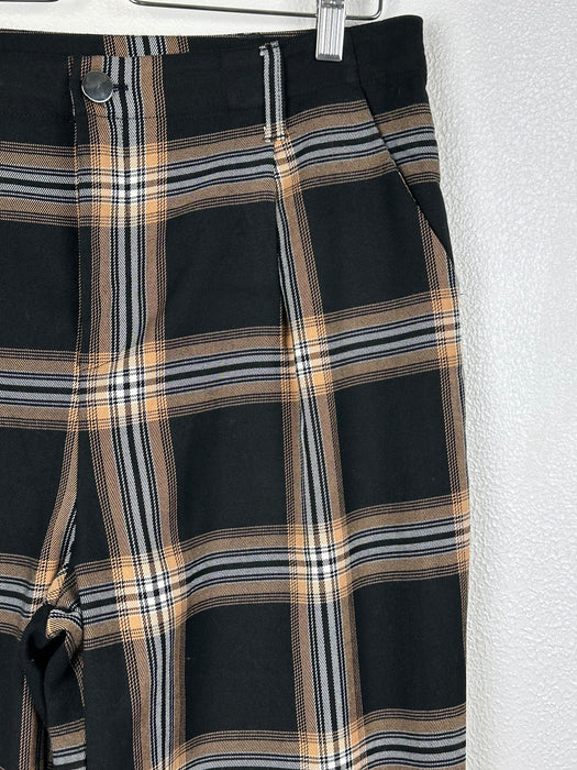 Zwart bruin beige geruite broek