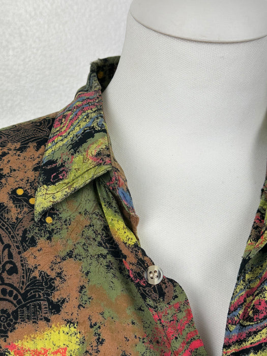 Vintage blouse met retro print