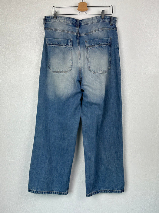 Wijde jeans met laag kruis