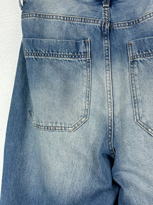 Wijde jeans met laag kruis