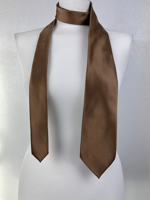 Stropdas in effen bruin