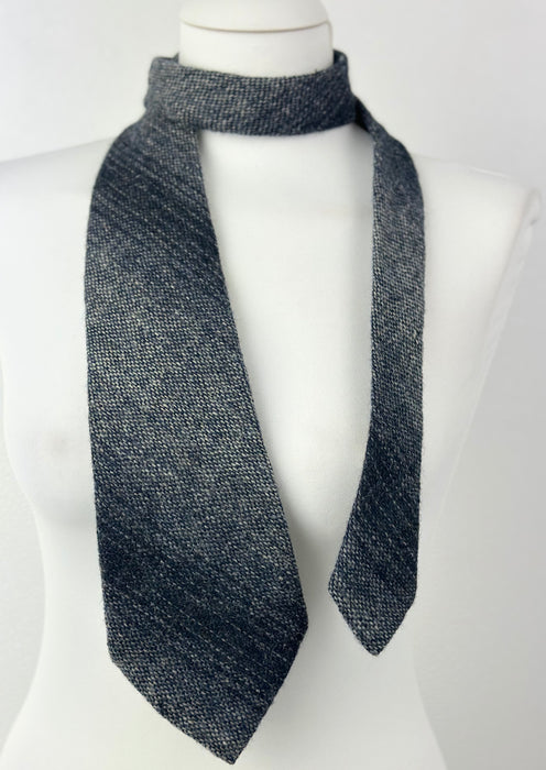Vintage stropdas in grijs blauw