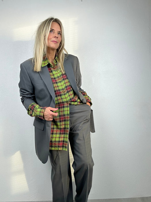 Houthakkers blouse in fel groen