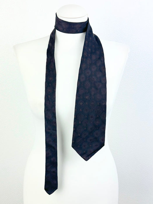 Stropdas met donkerbruin zwart motief