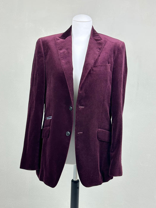 Bordeauxrood fluwelen colbert