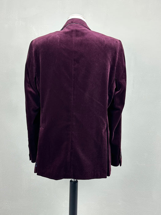 Bordeauxrood fluwelen colbert