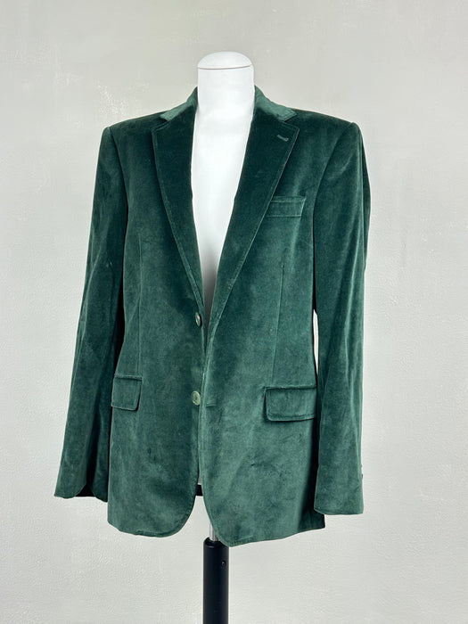 Donkergroen fluwelen colbert