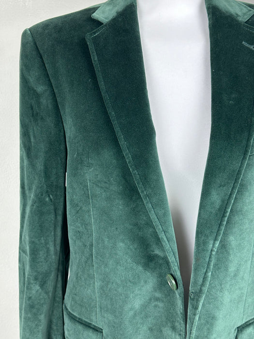 Donkergroen fluwelen colbert