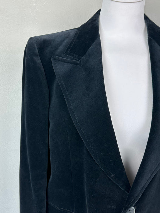 Zwart fluwelen vintage colbert