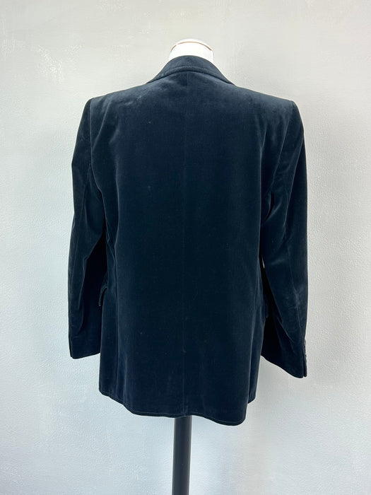 Zwart fluwelen vintage colbert