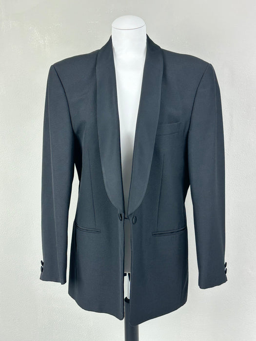 Zwarte smoking jas met sjawlkraag M