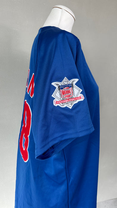 Blauw baseball shirt