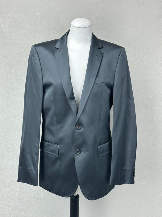 Donkergrijs glanzend colbert van Hugo Boss