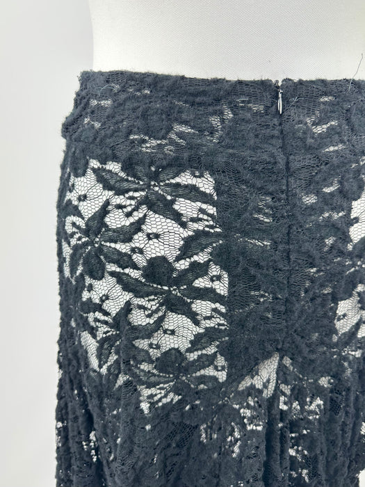 Zwarte kanten maxi rok