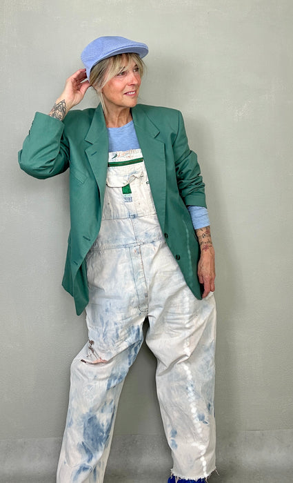 Zeegroene smiley blazer
