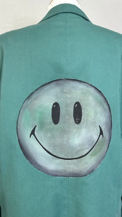 Zeegroene smiley blazer