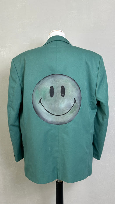 Zeegroene smiley blazer