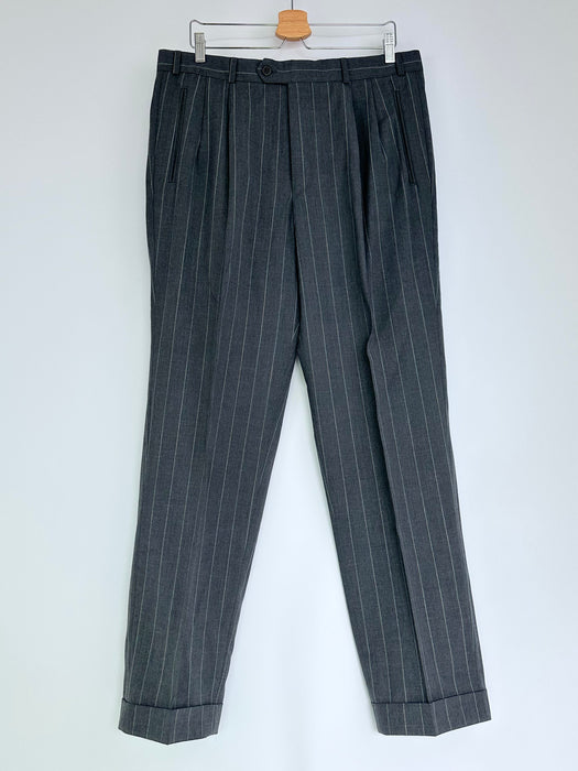 Grijze krijtstreep pantalon