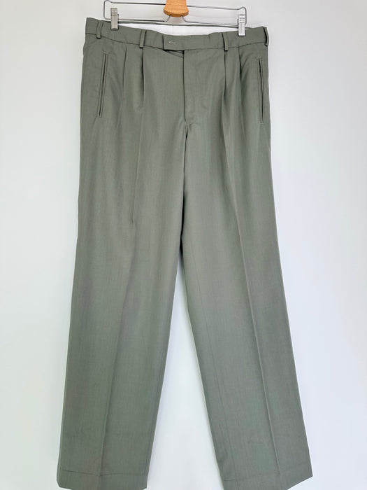 Grijze bandplooi pantalon