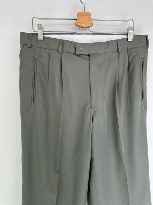 Grijze bandplooi pantalon