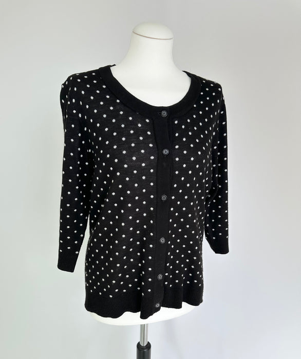 Zwart polkadots vestje