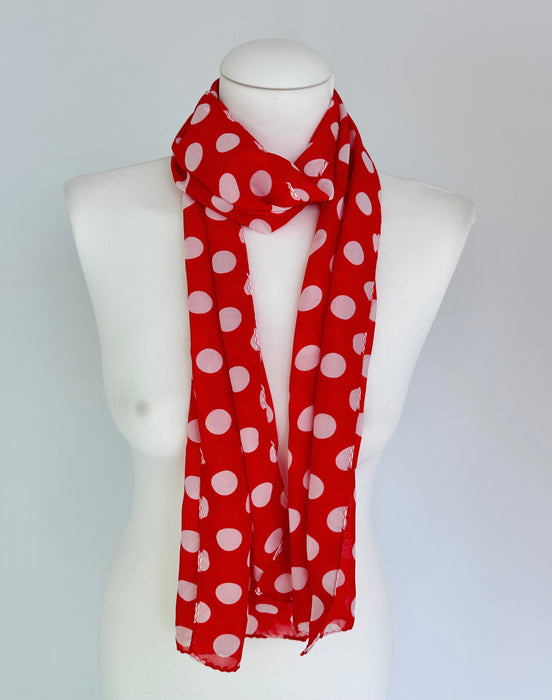 Rood polkadots sjaaltje