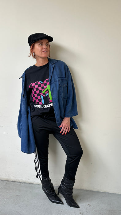 Zwarte Adidas trainer met drukknopen