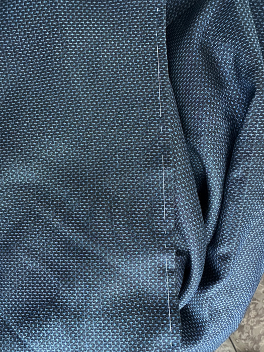 Blauwe korte kimono
