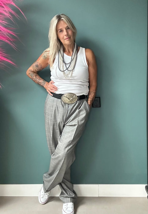 Muisgrijze pantalon