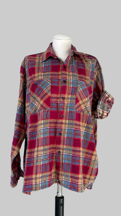 Flanellen ruit blouse