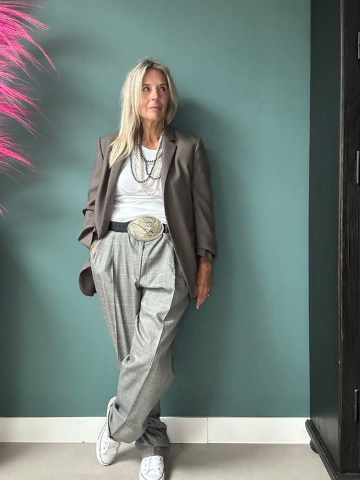 Muisgrijze pantalon