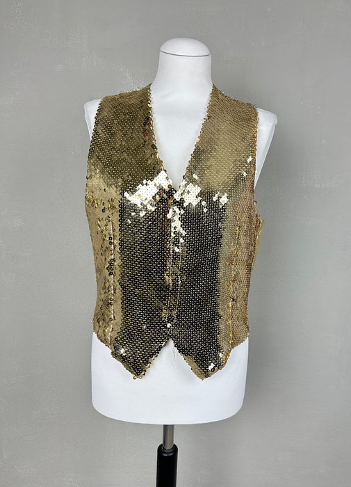 Gouden pailletten gilet