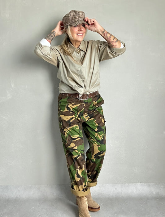 Beige overhemd-blouse van Boss